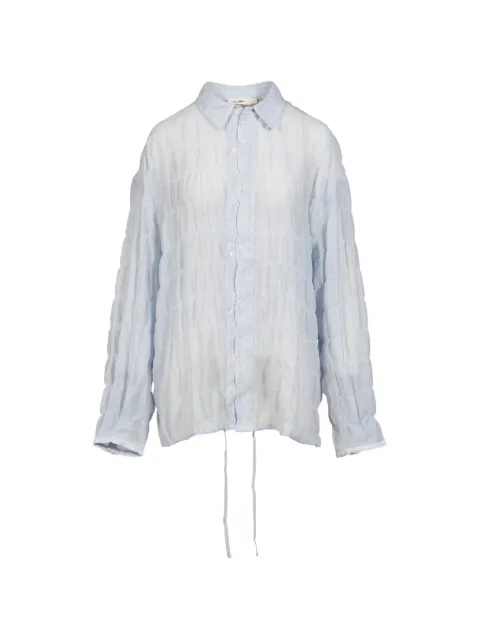 GLOWNY Coastal textured drawstring shirt