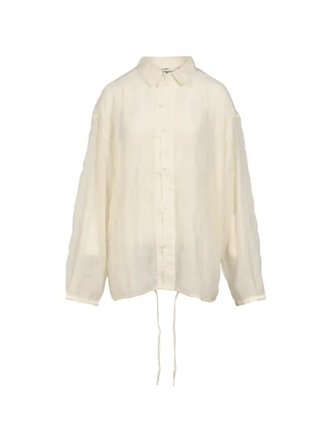 GLOWNY Coastal textured drawstring shirt