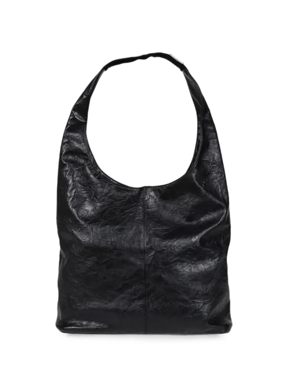 Glowny G Crinkled-effect Shoulder Bag In Black