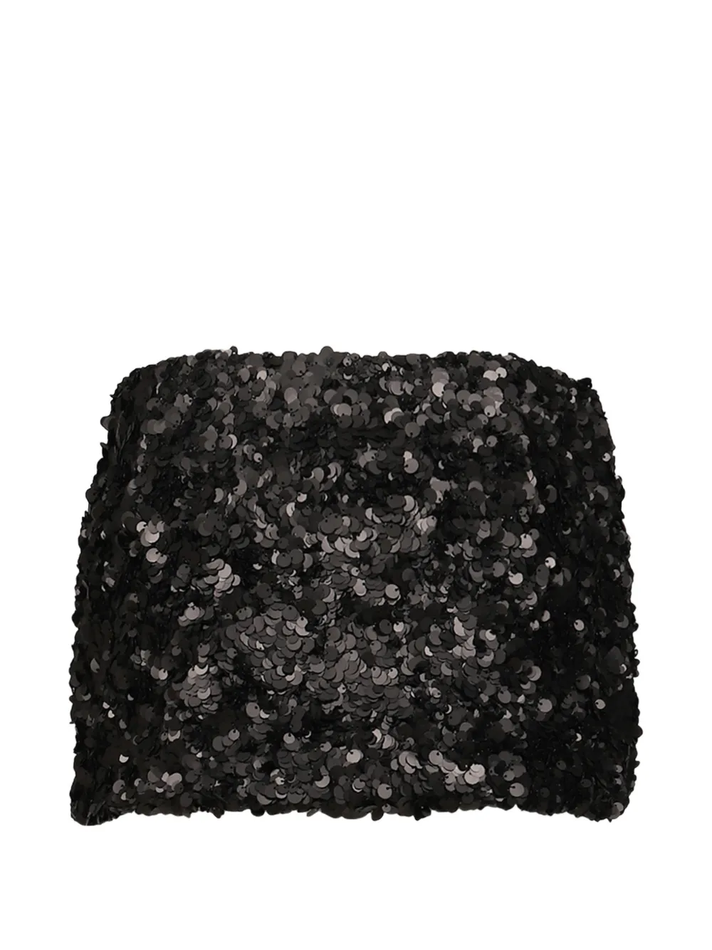 Glowny Twinkle Sequin-embellished Mini Skirt In Black