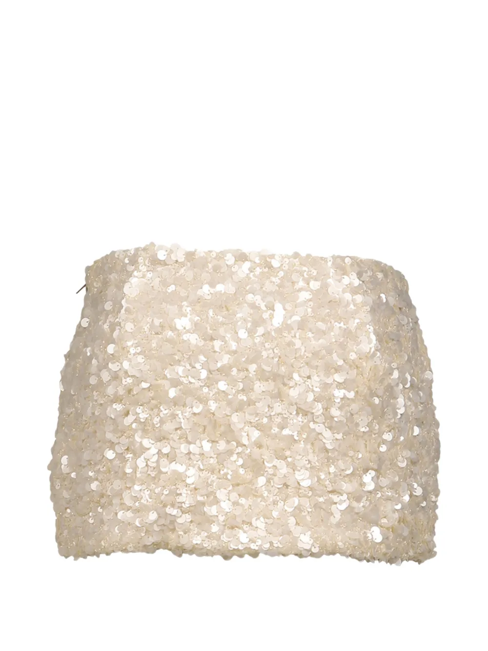 Glowny Twinkle Sequin-embellished Mini Skirt In Neutral