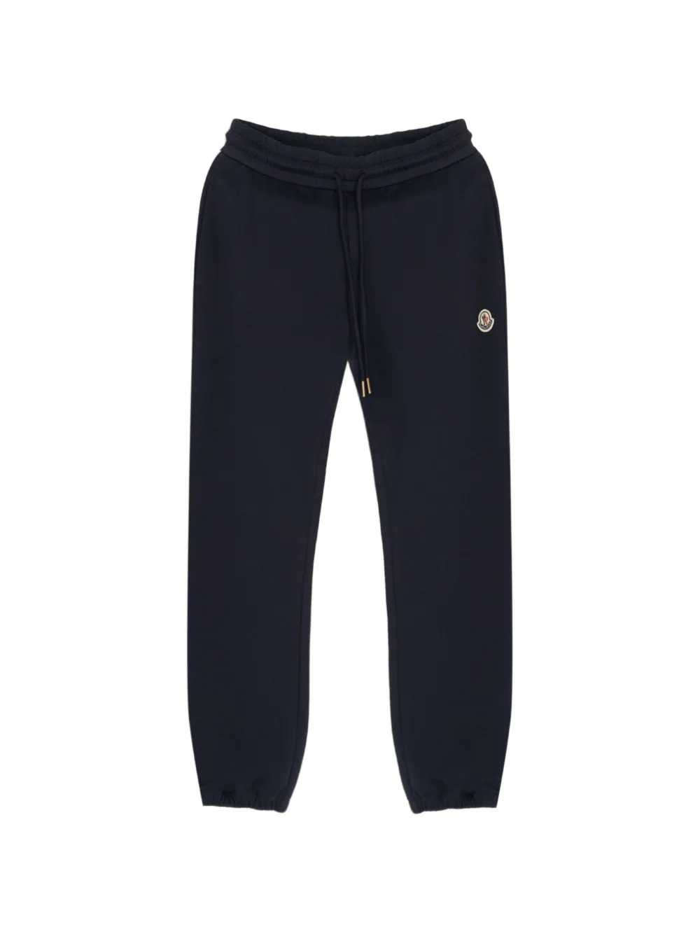 Moncler logo cotton-blend fleece sweatpants Blauw