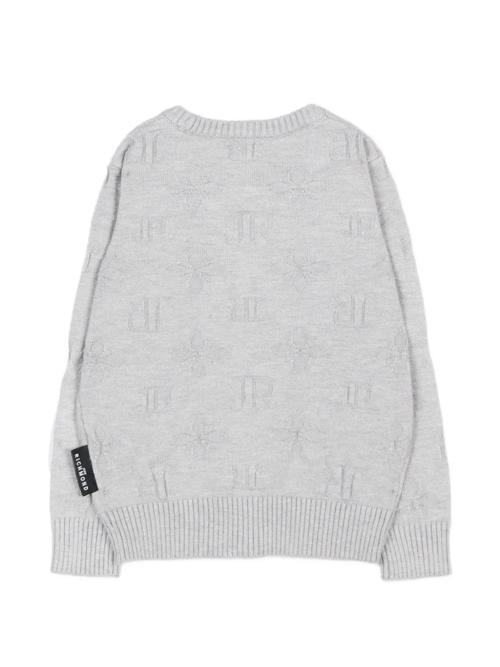 John Richmond Junior Vest met monogram-print en knoop Grijs