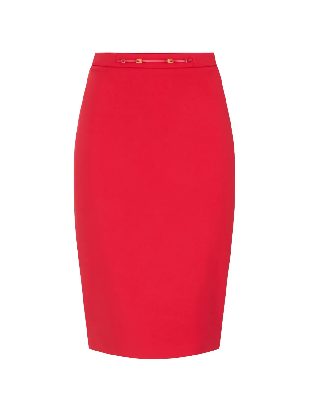 Elisabetta Franchi Midi-kokerrok met verfraaiing Rood