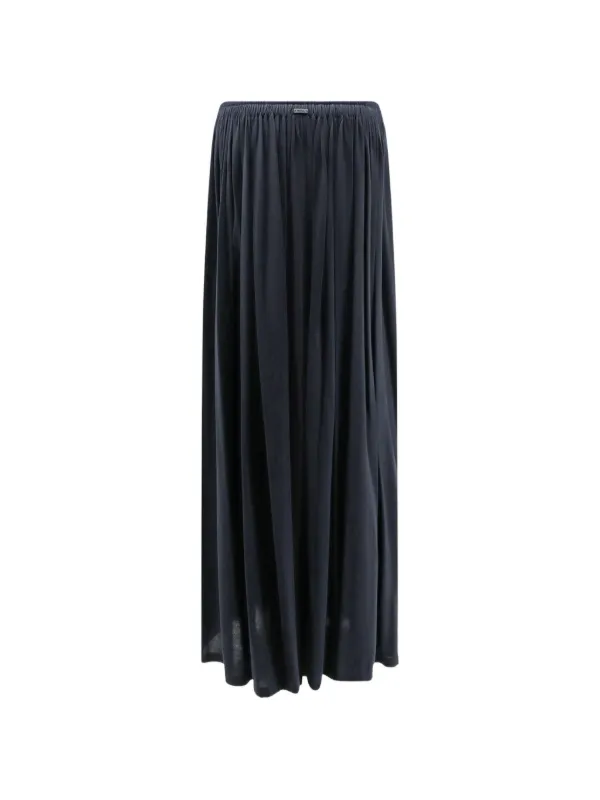 Max Mara Pleated Maxi Skirt in Blue