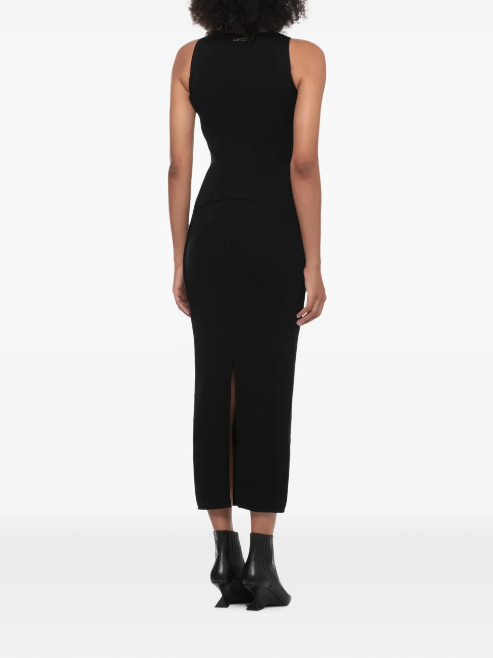 The Attico Zwarte midi-jurk
