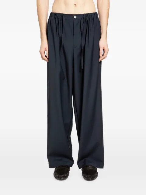 ROSE BURRITO drawstring virgin-wool trousers