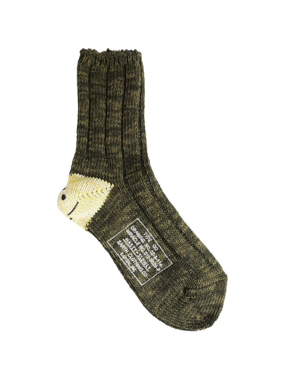 KAPITAL Rainbowy Happy Heel socks - Verde