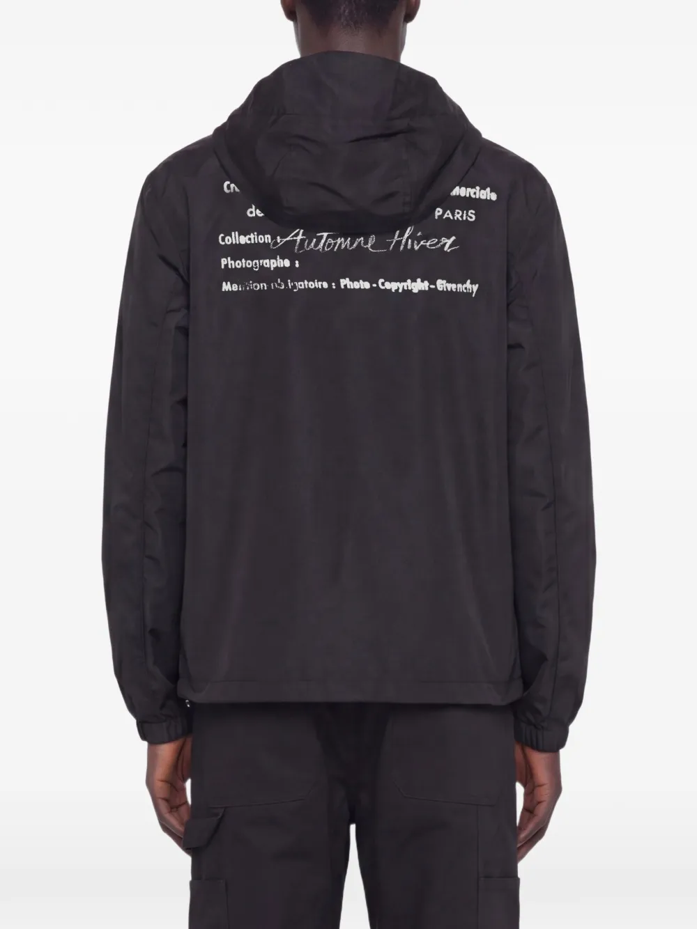 Givenchy Polyfaille windjack met Archive-print Zwart