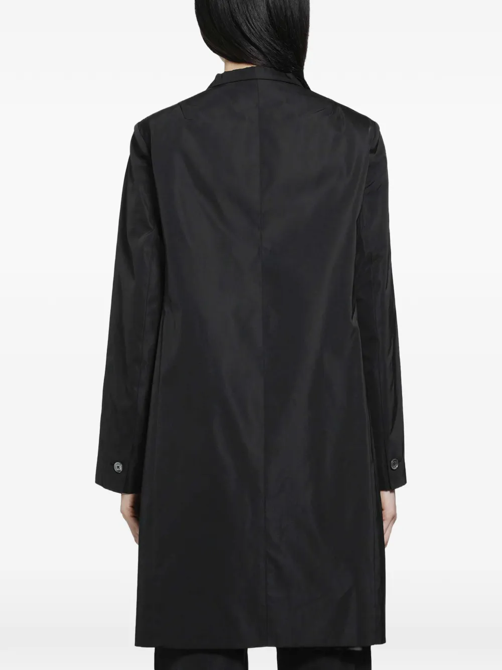 Jil Sander Mantel met enkele rij knopen Zwart