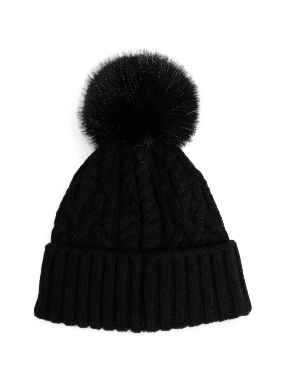 Moncler cable-knit pom-pom beanie hat