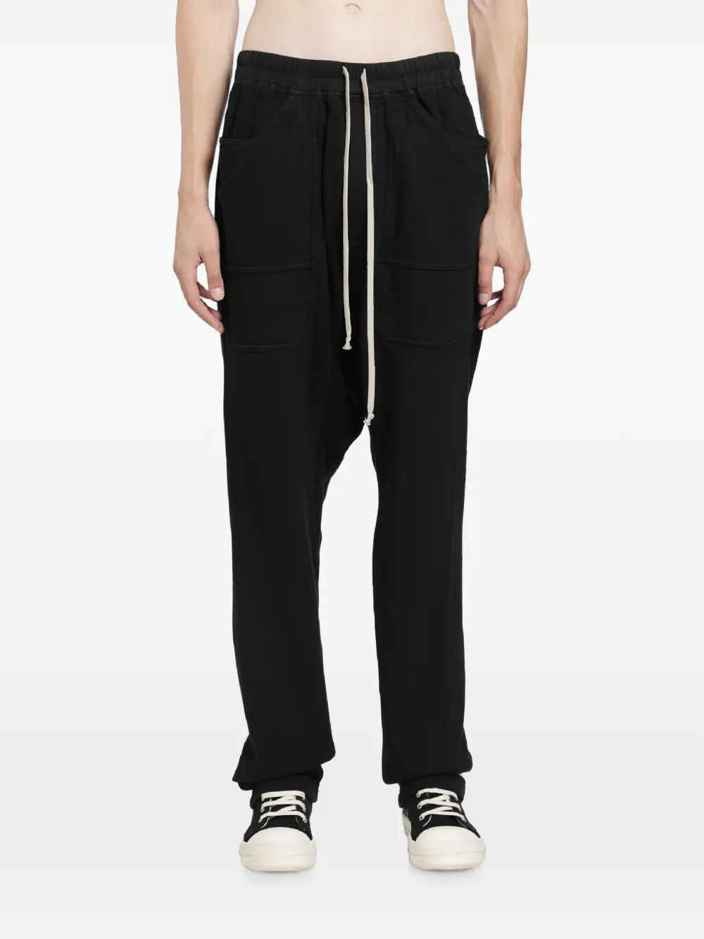 Rick Owens DRKSHDW cargo-pockets drop-crotch trousers - Nero