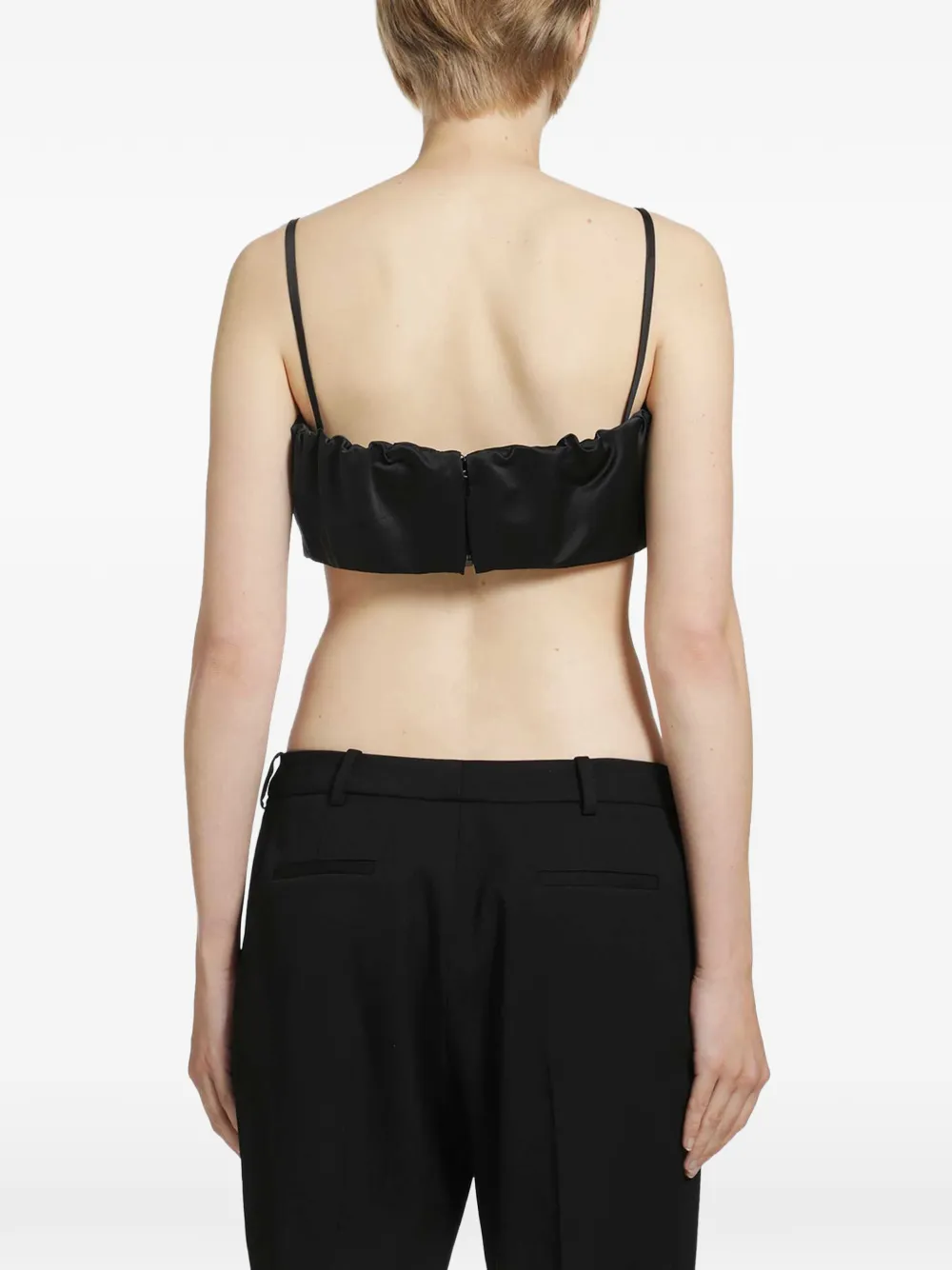 Givenchy Cropped blouse met strikdetail Zwart