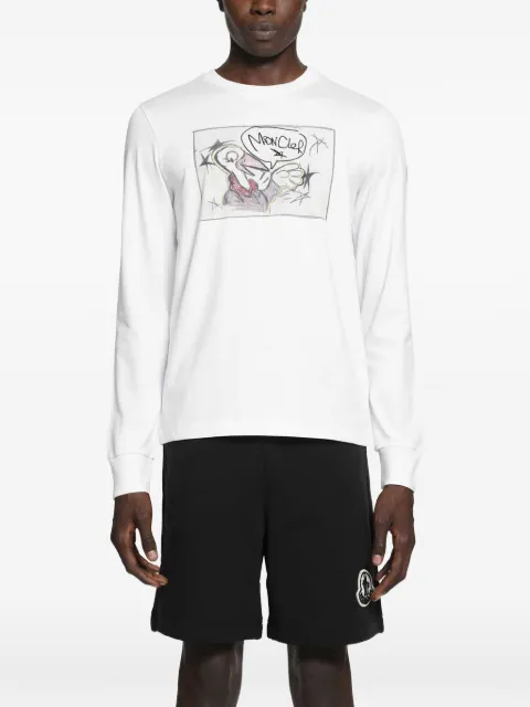 Moncler graphic-print long-sleeve T-shirt