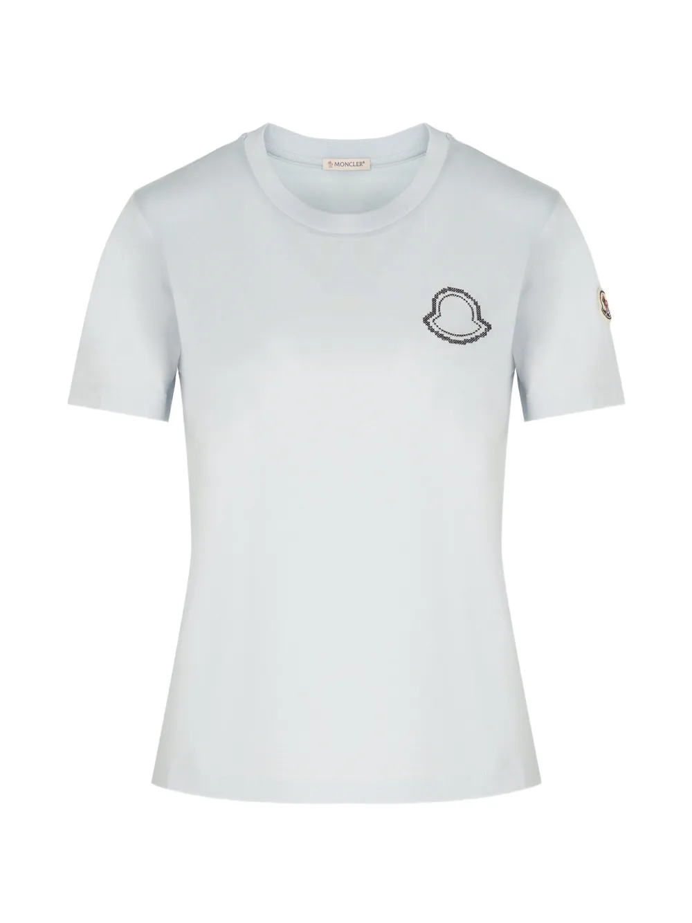 Moncler logo-patch T-shirt Wit