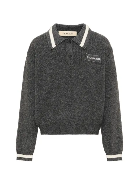 TRUSSARDI JUNIOR logo-patch polo shirt