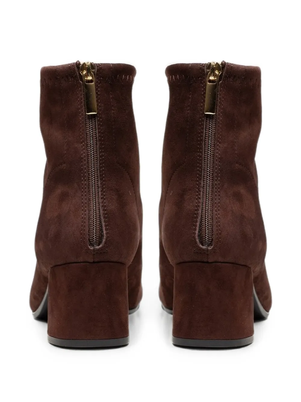 Poche Paris suede block-heel ankle boots Bruin