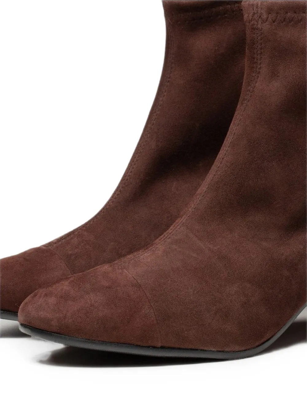Poche Paris suede block-heel ankle boots Bruin