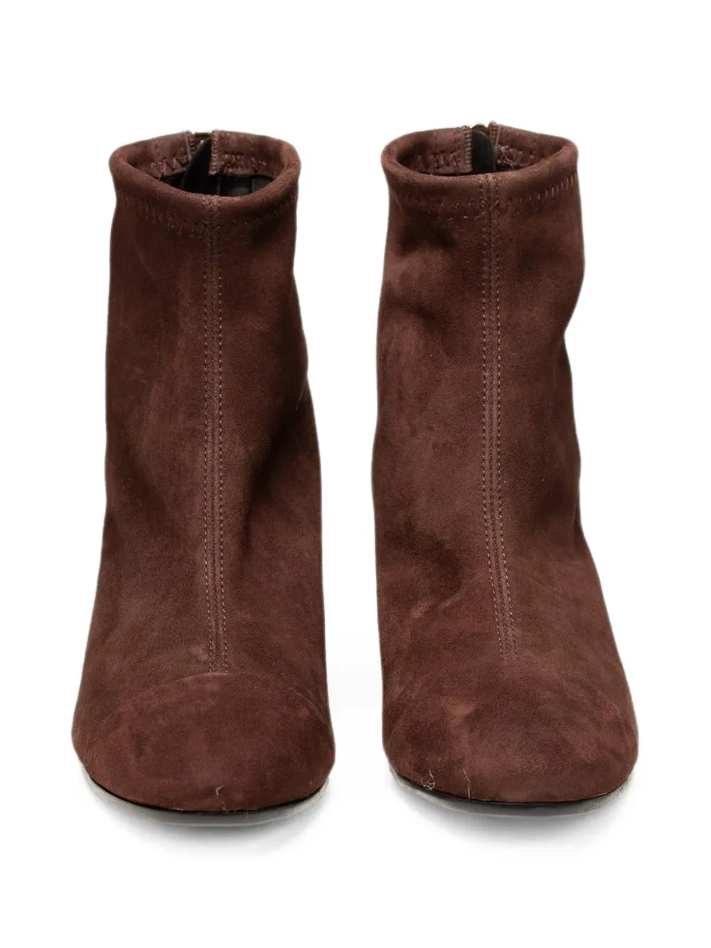 Poche Paris suede block-heel ankle boots Bruin