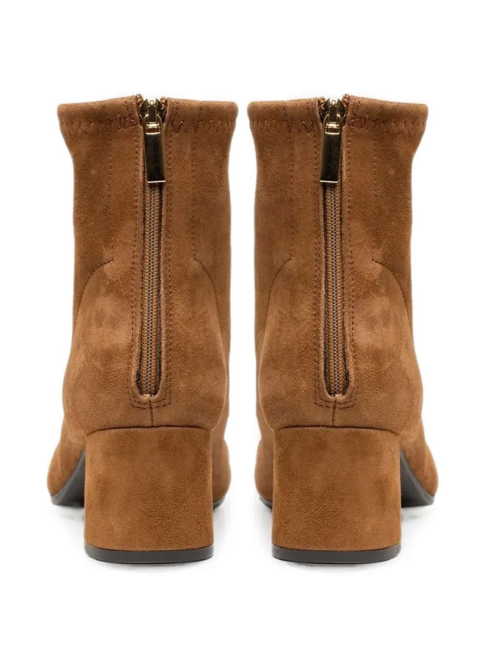 Poche Paris suede rear-zip ankle boots Bruin