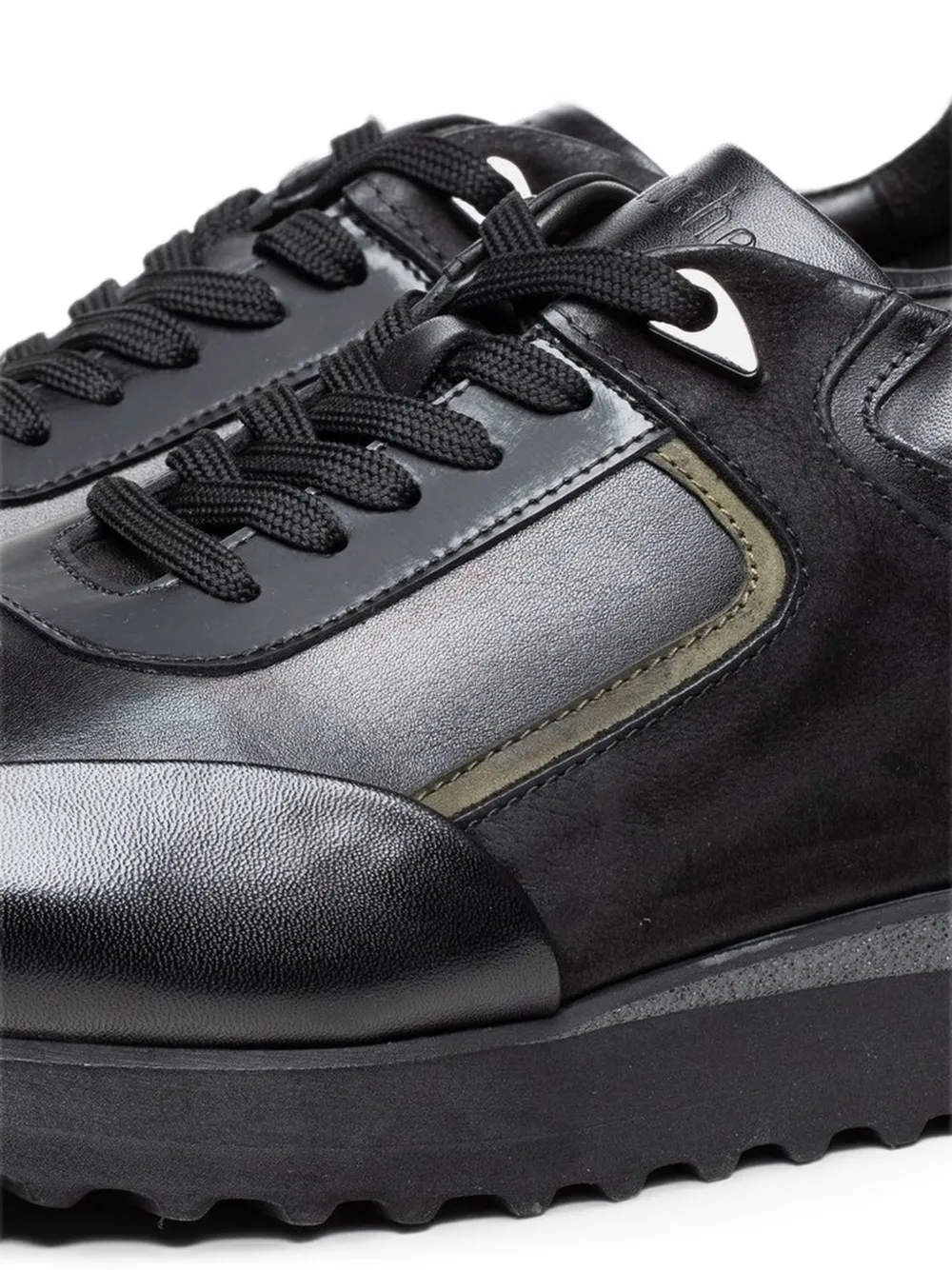 Poche Paris Sneakers met vlakken Zwart