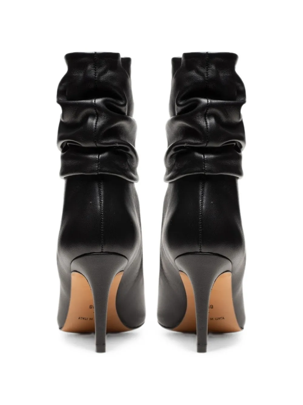 Poche Paris slouchy pointed-toe ankle boots Zwart