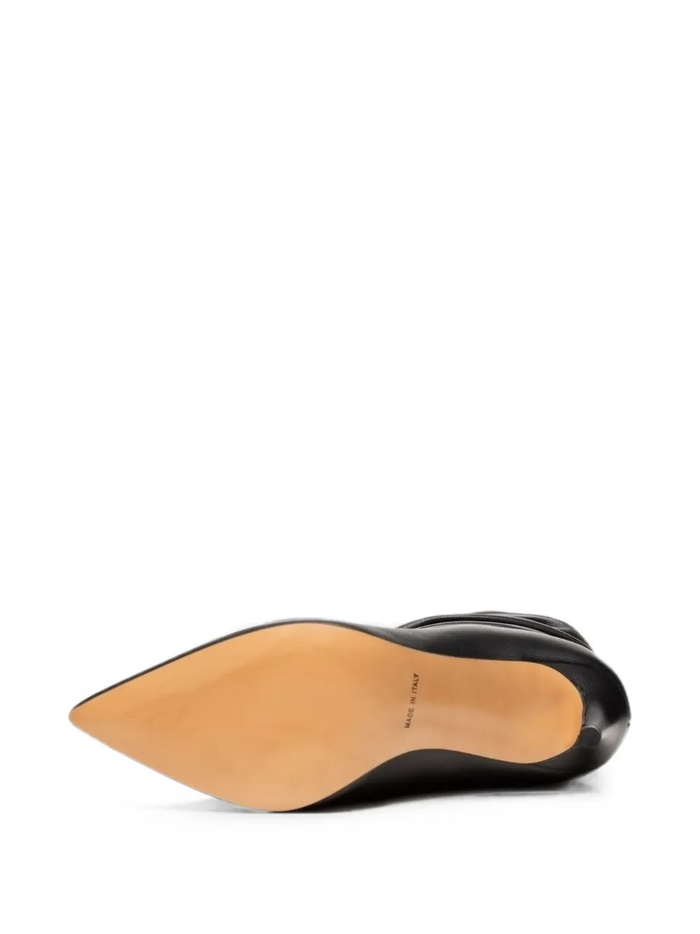 Poche Paris slouchy pointed-toe ankle boots Zwart