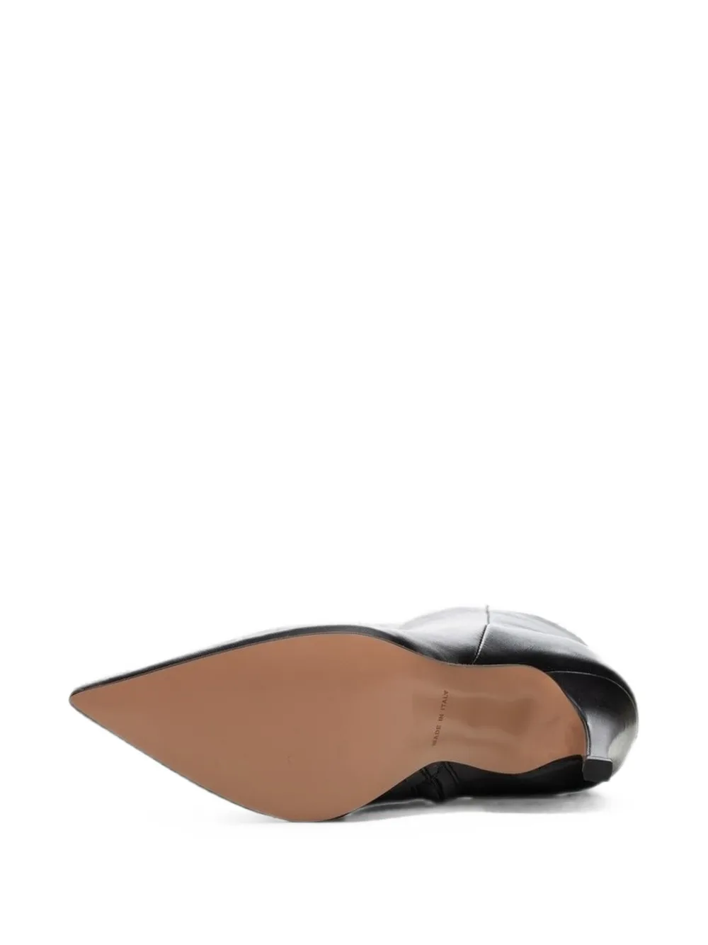 Poche Paris pointed-toe stiletto ankle boots Zwart