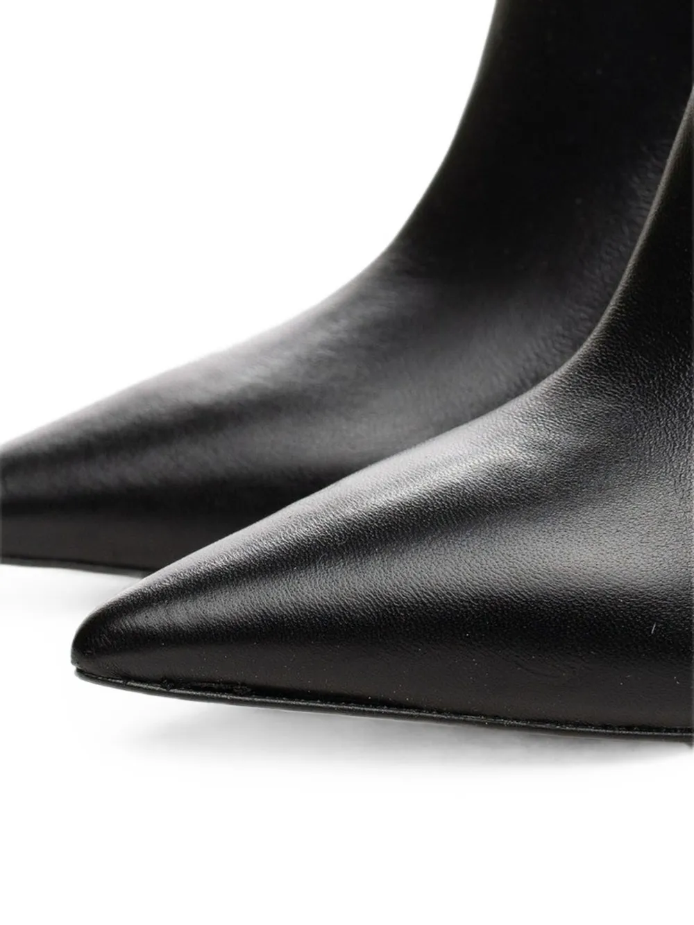 Poche Paris pointed-toe stiletto ankle boots Zwart