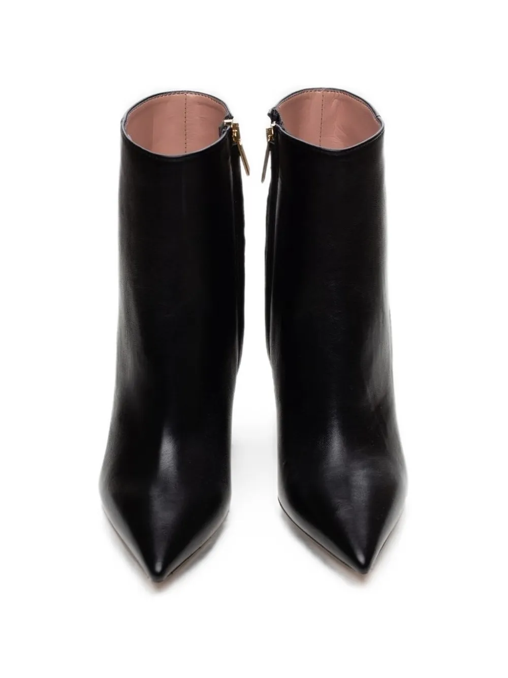 Poche Paris pointed-toe stiletto ankle boots Zwart