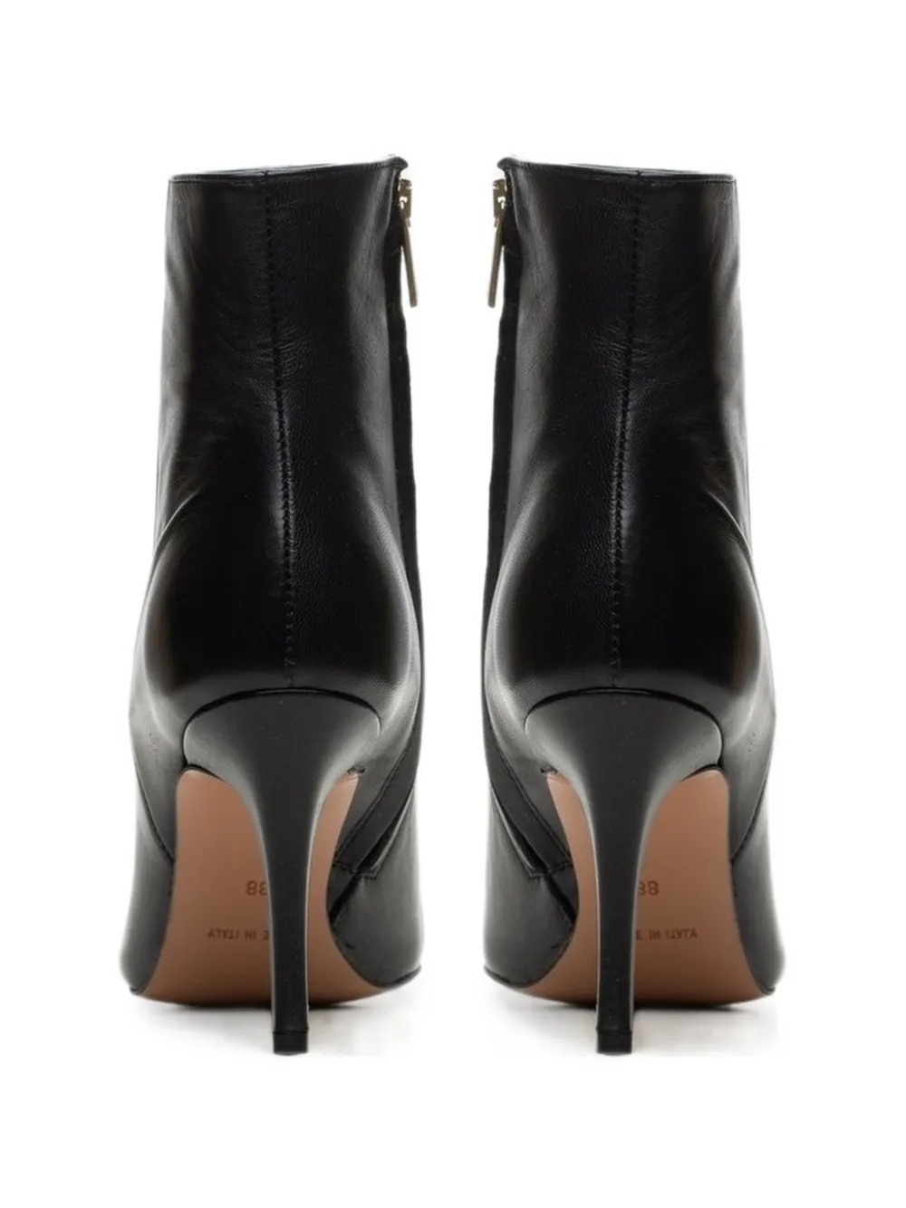 Poche Paris pointed-toe stiletto ankle boots Zwart