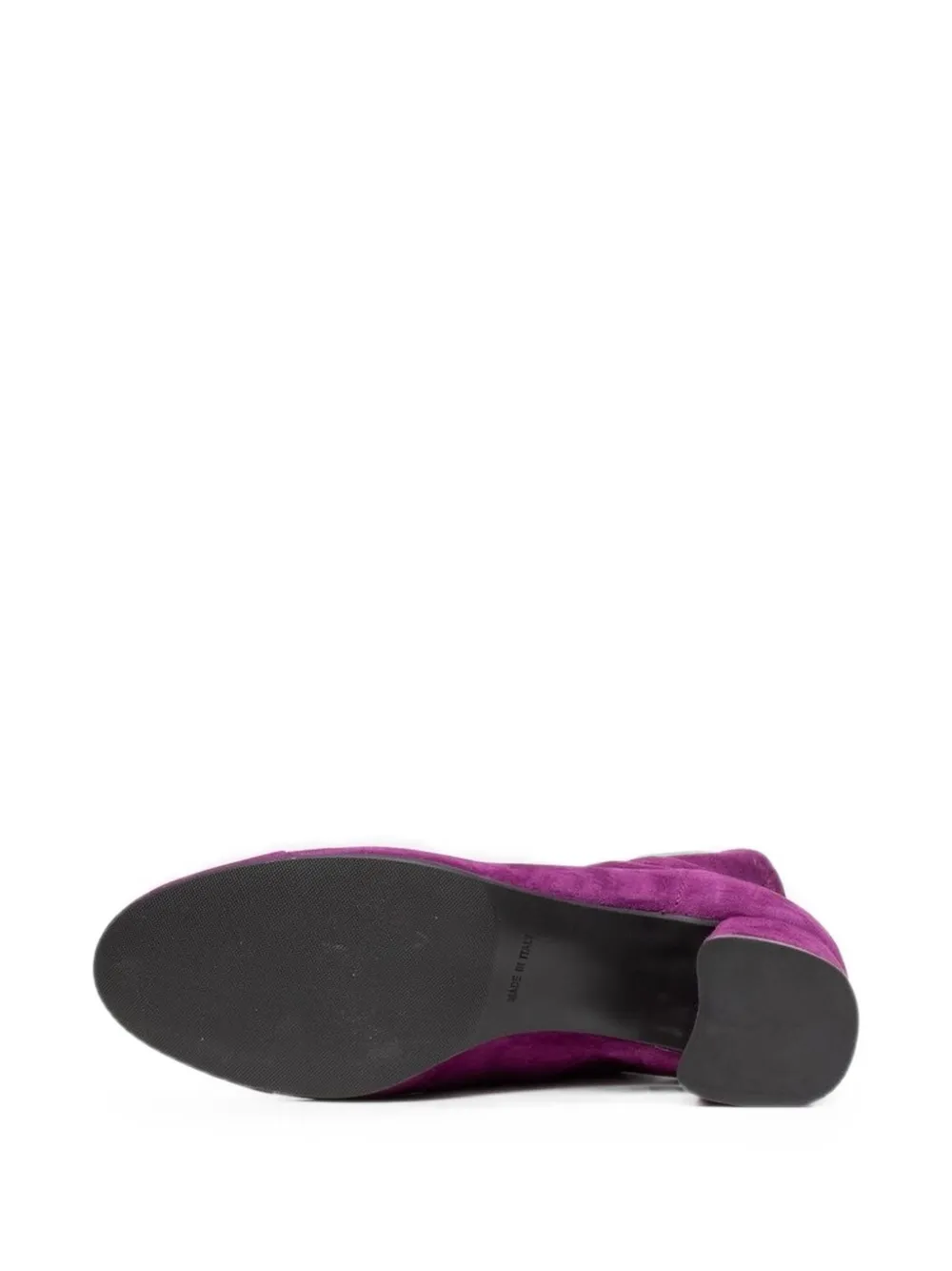 Poche Paris suede block-heel ankle boots Paars