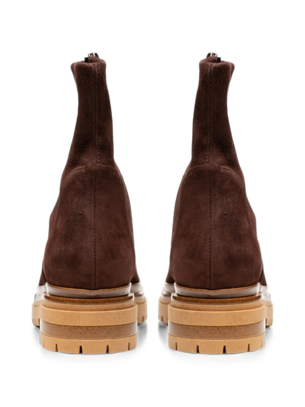 Poche Paris suede chunky-sole ankle boots Bruin