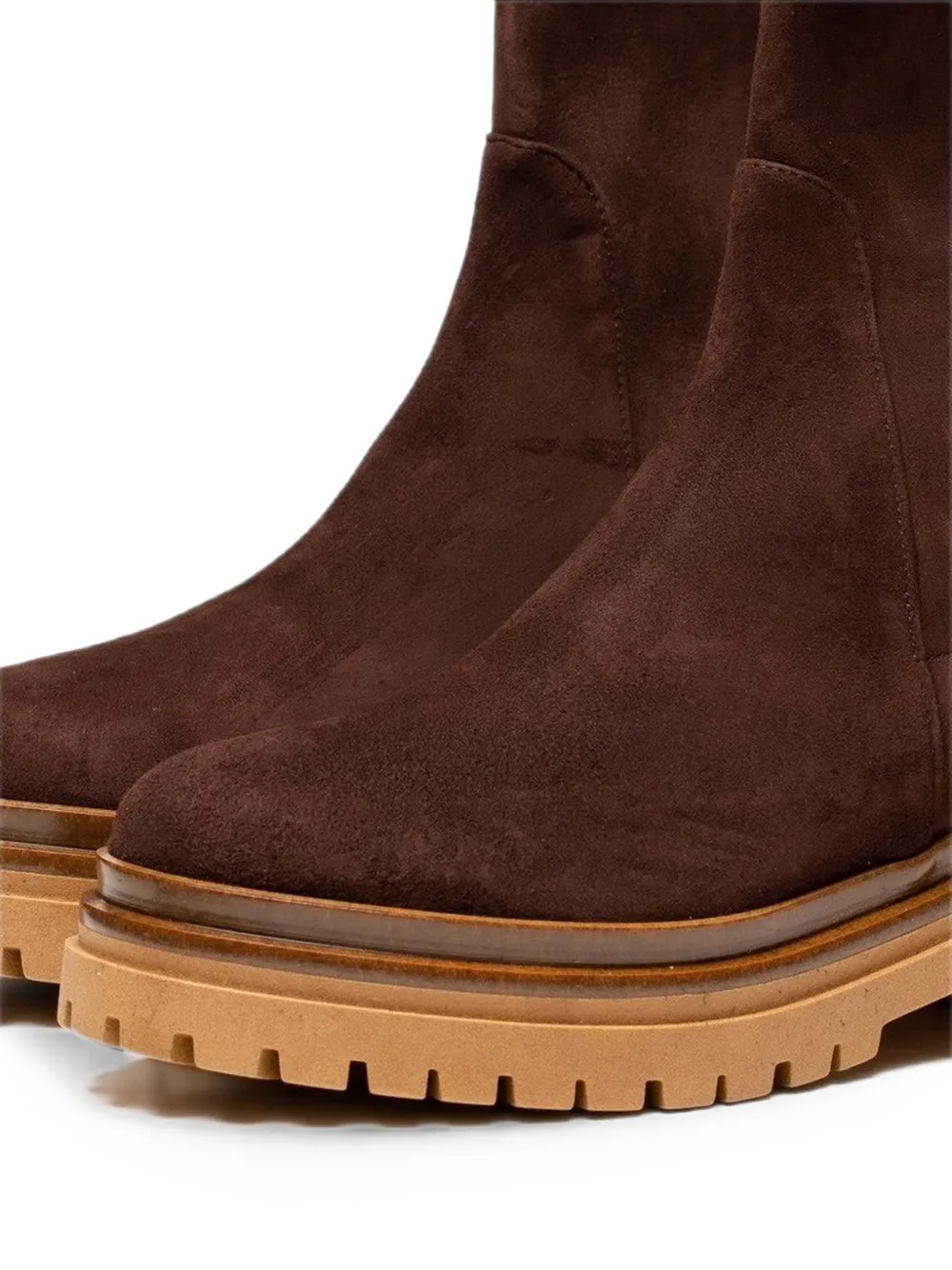 Poche Paris suede chunky-sole ankle boots Bruin