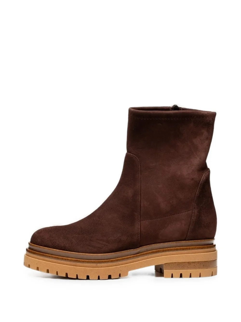 Poche Paris suede chunky-sole ankle boots Bruin