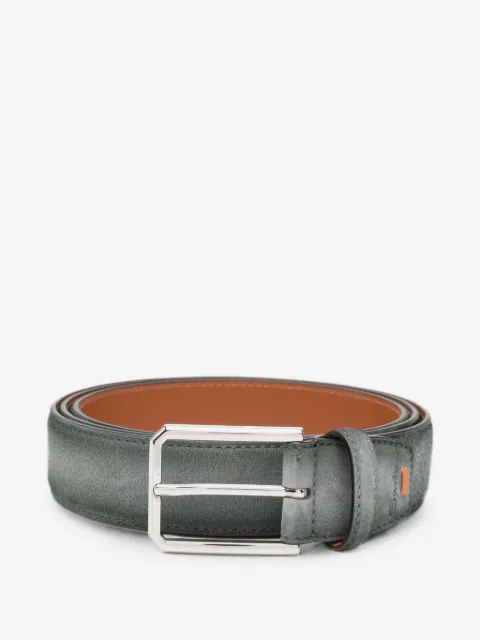 Santoni suede buckle-fastening belt