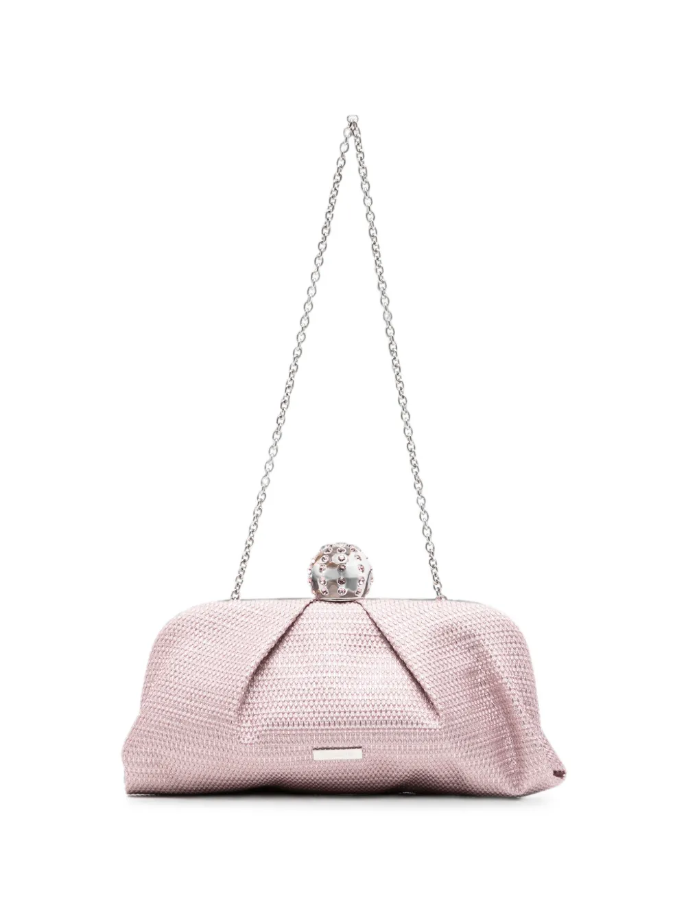 Aquazzura Tequila crystal-embellished clutch bag - Rosa