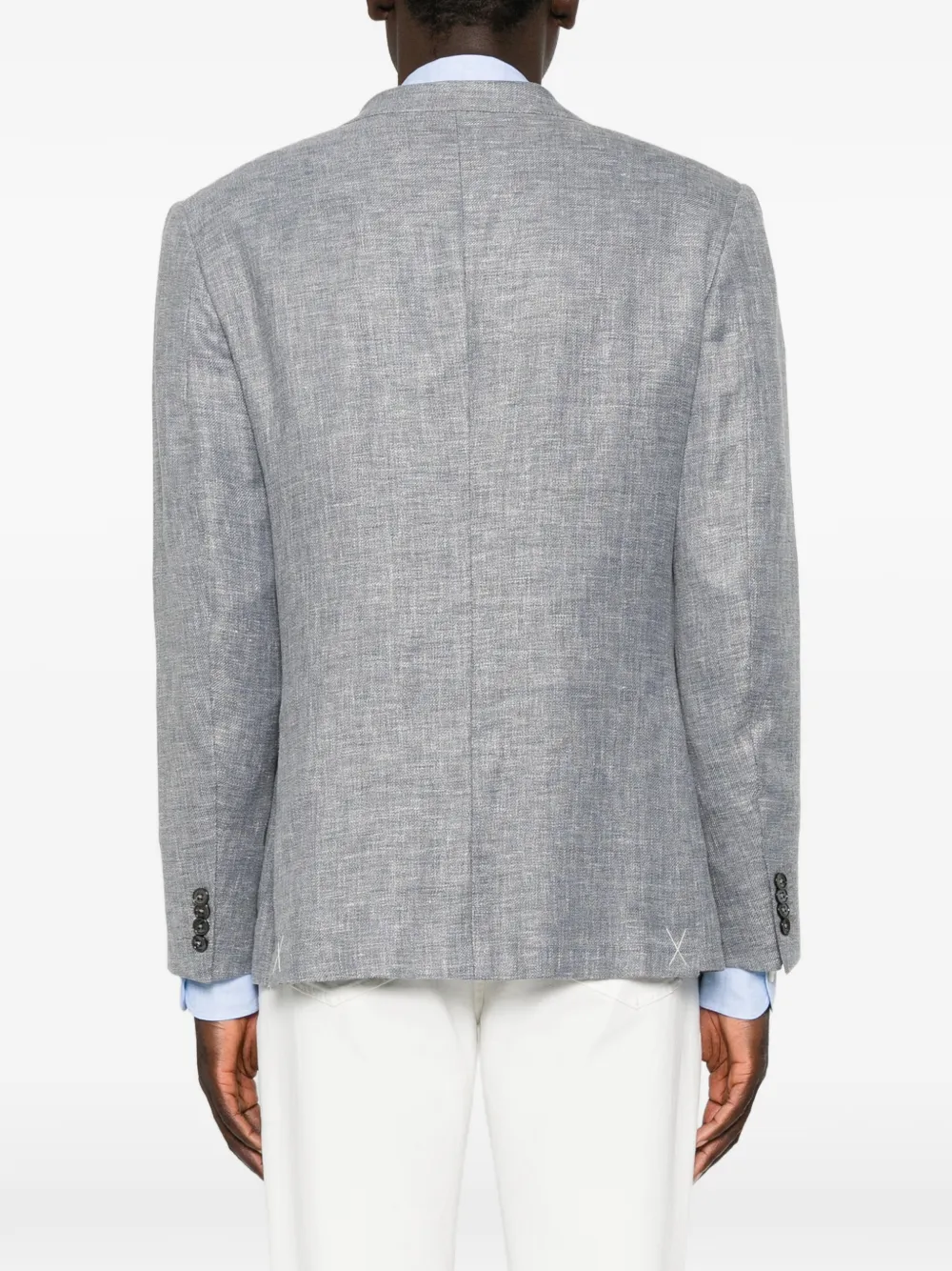 Zegna Jack met enkele rij knopen en gekerfde revers Blauw