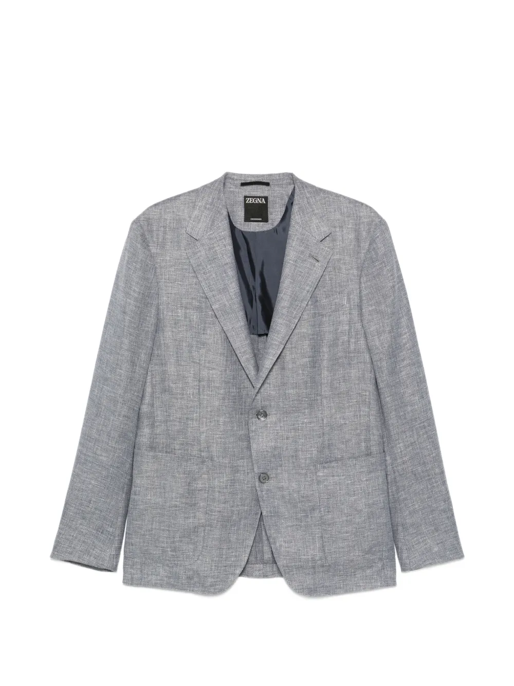 Zegna single-breasted notch-lapel jacket - Blu