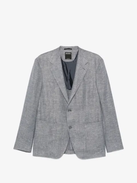Zegna single-breasted notch-lapel jacket