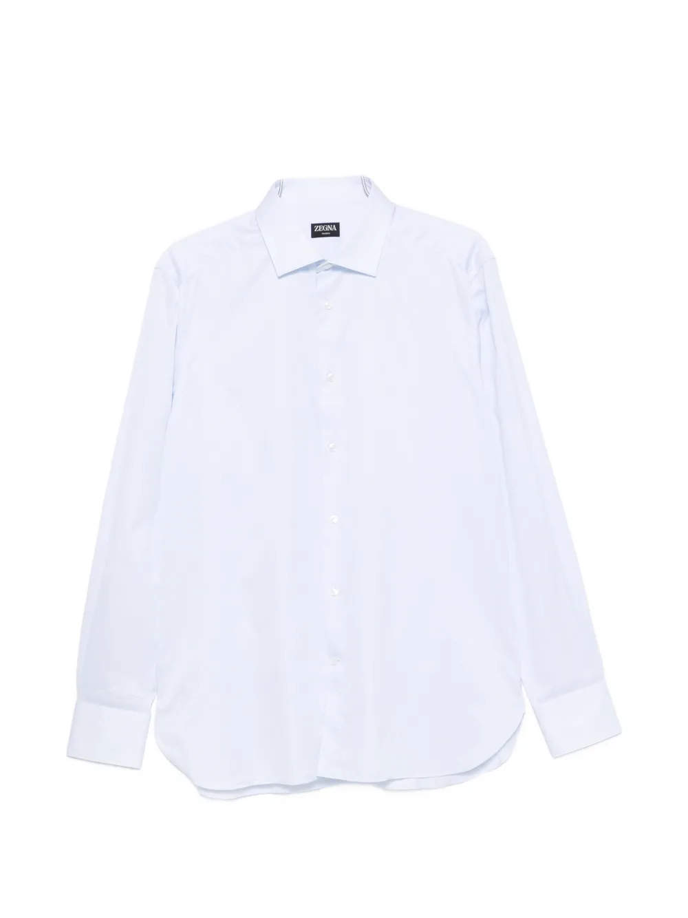 Zegna micro-stripe long-sleeve shirt - White