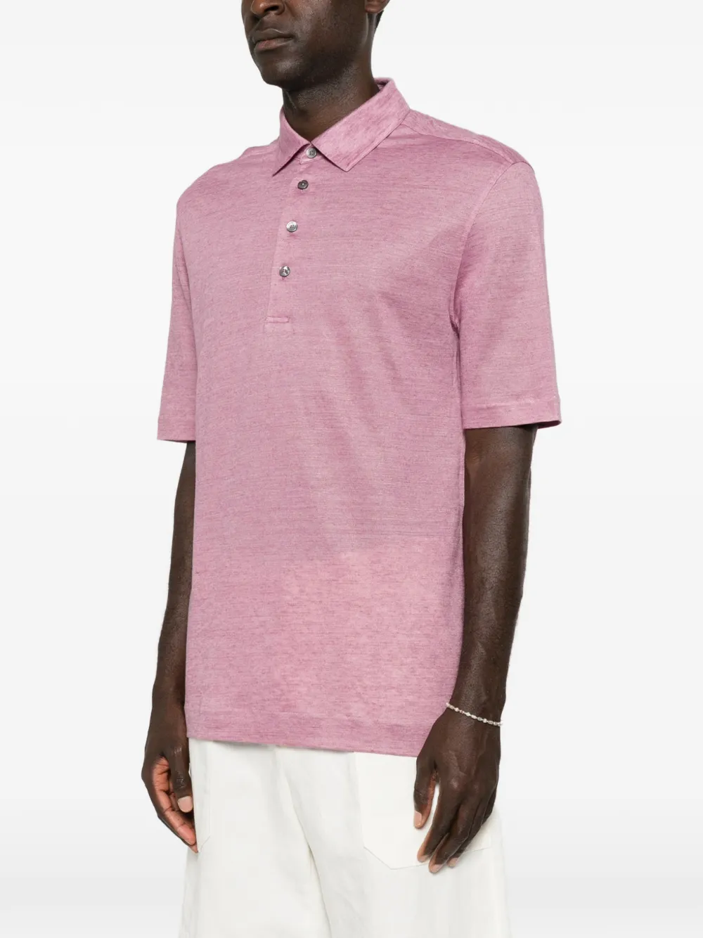 Zegna short-sleeve polo shirt Roze