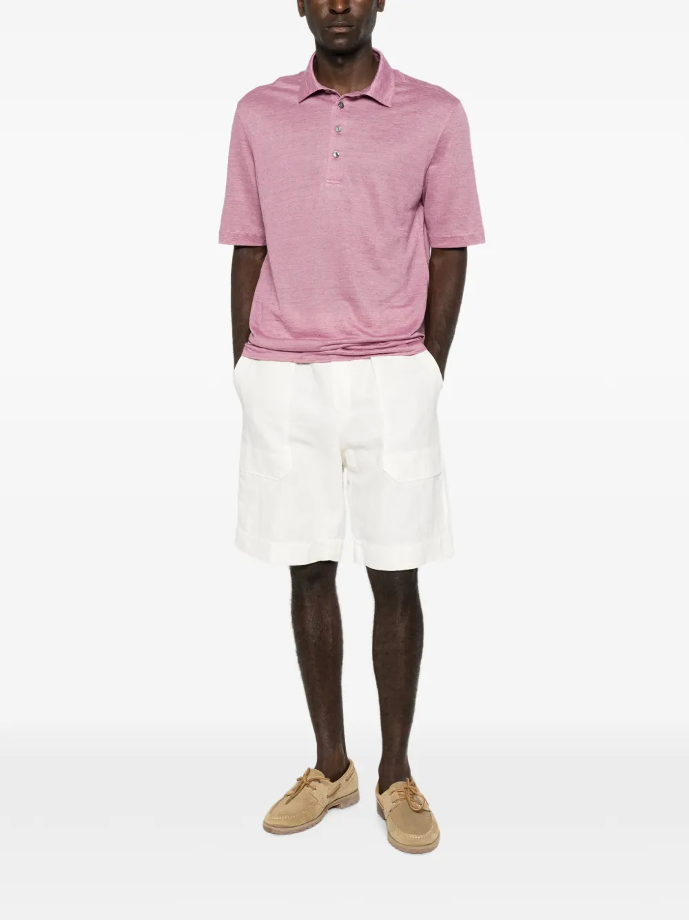 Zegna short-sleeve polo shirt Roze