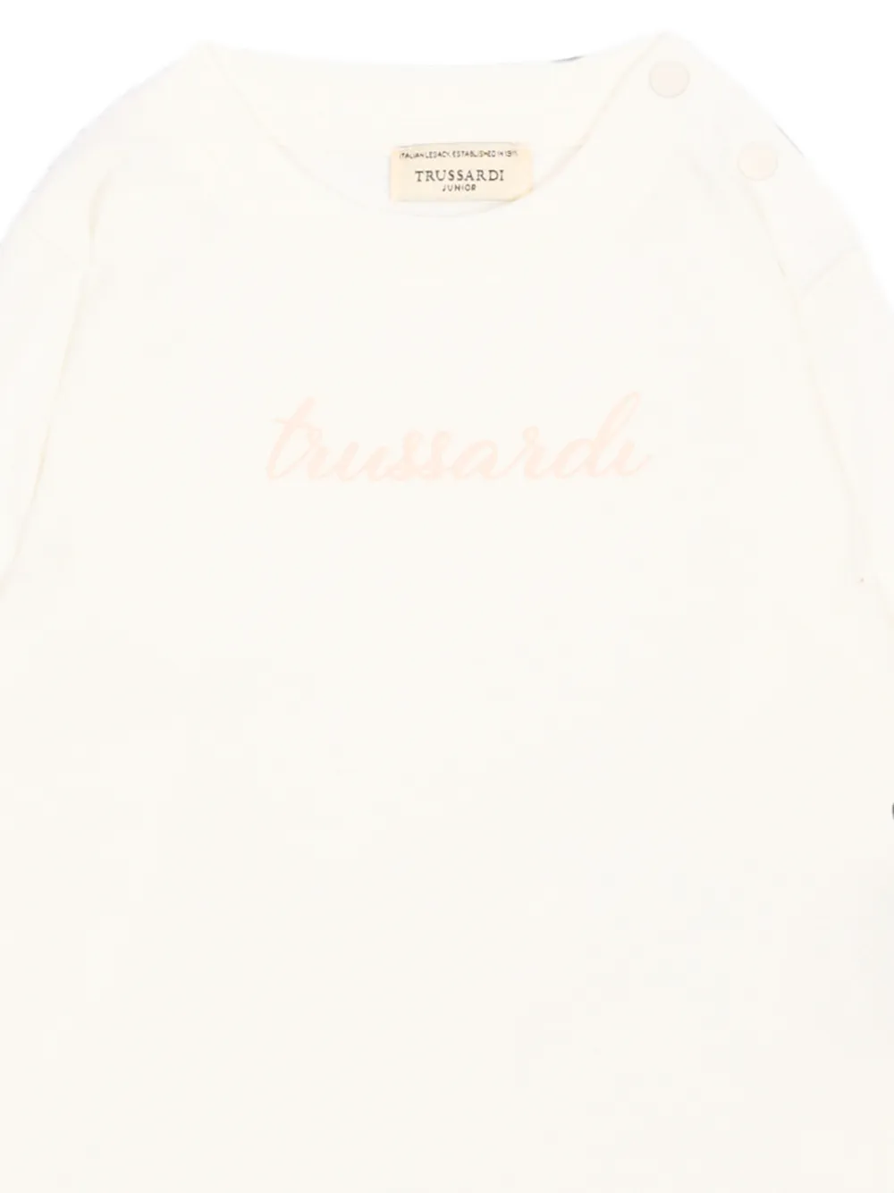 TRUSSARDI JUNIOR T-shirt met lange mouwen en logo-print Wit