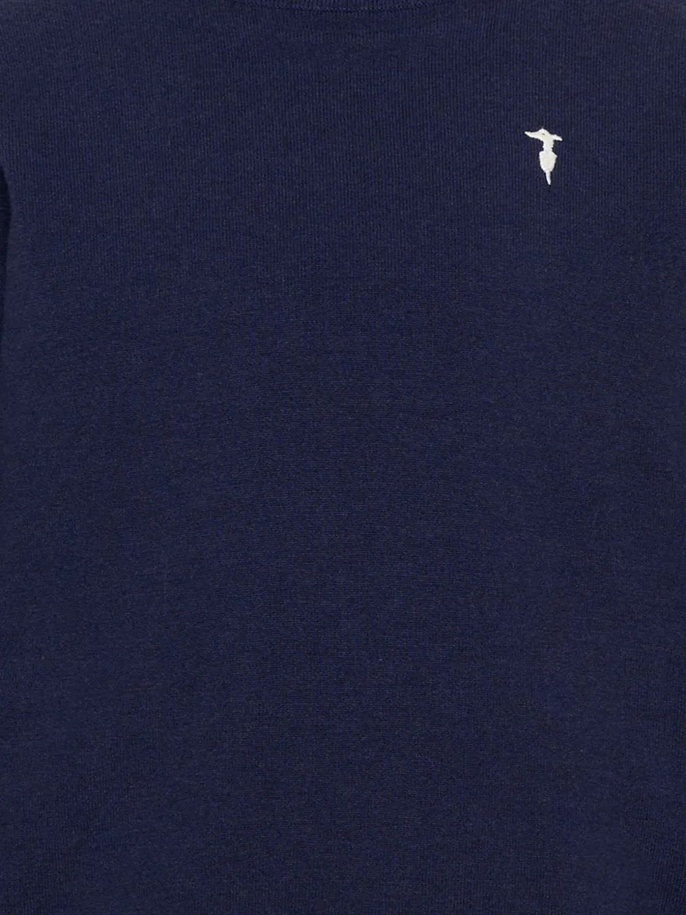TRUSSARDI JUNIOR Trui met geborduurd logo en hoge hals Blauw