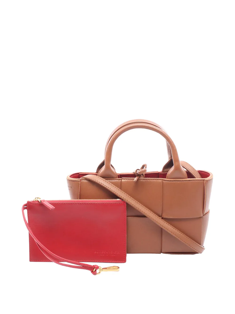 Bottega Veneta Pre-Owned 2012-2026 mini Intreccio Arco Satchel-Tasche - Braun