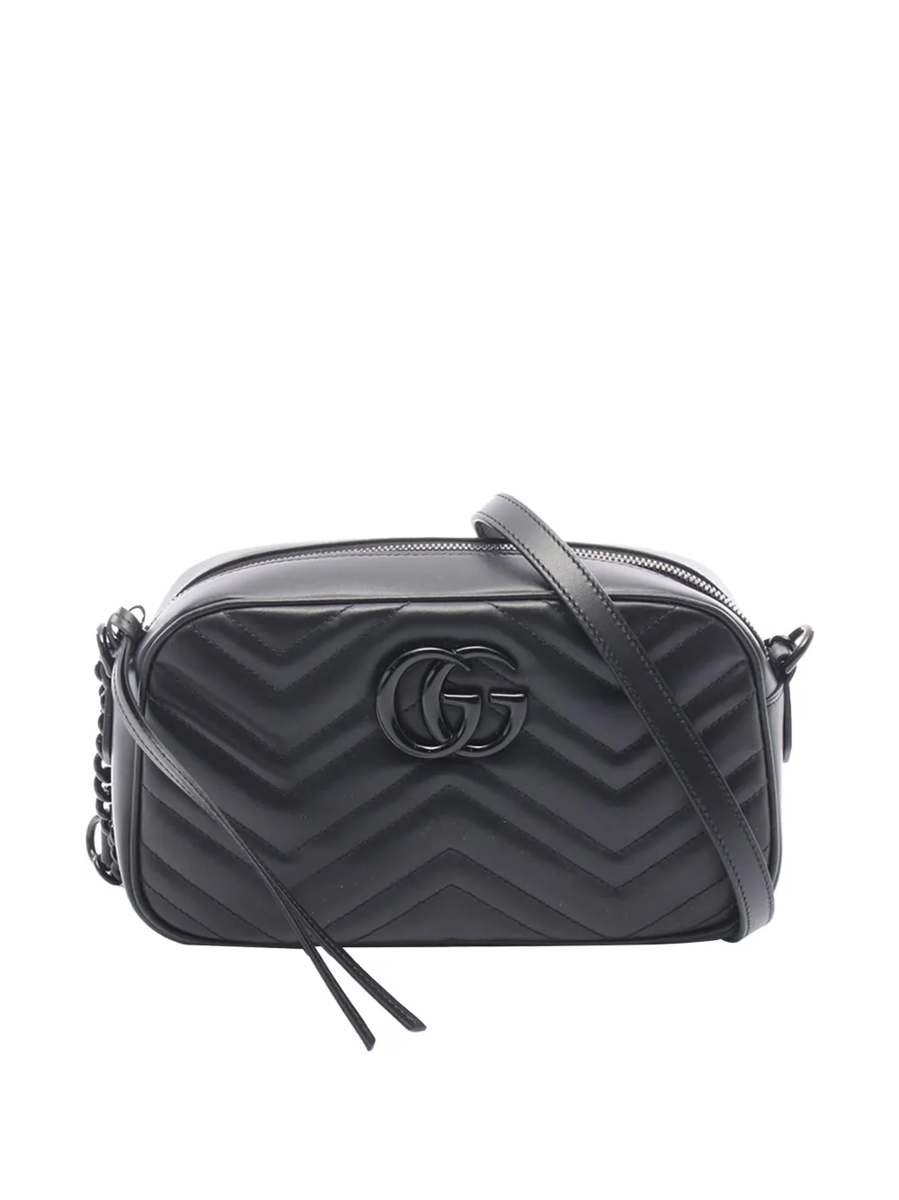 Gucci Pre-Owned Borsa a tracolla GG Marmont piccola in pelle matelassé 2016-2025 - Nero