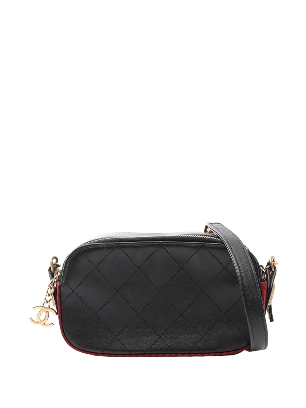 CHANEL Pre-Owned 2018-2019 Button Up Double Zip Camera Bag crossbody bag - Black