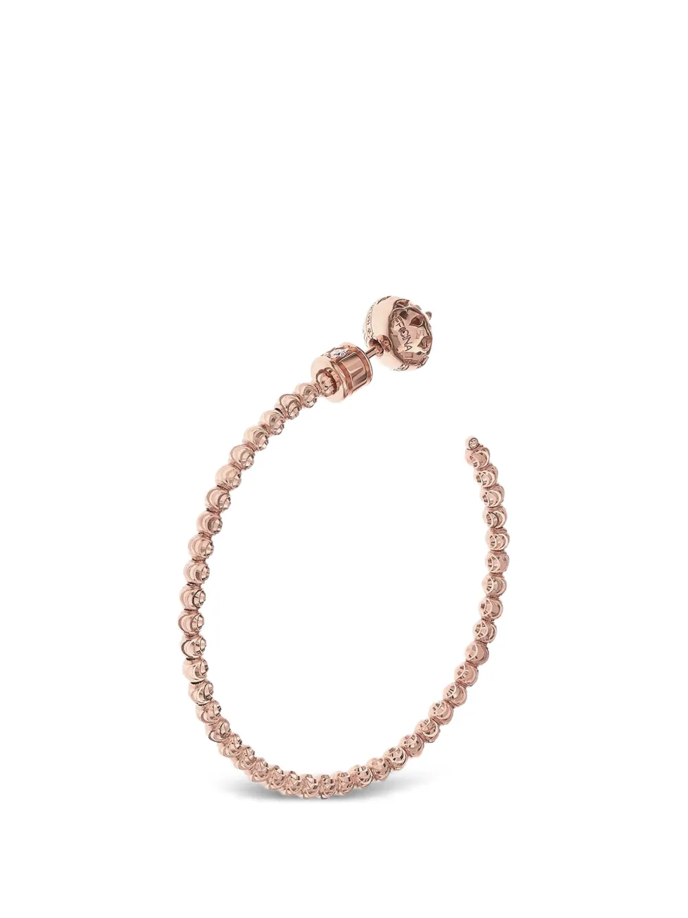 Officina Bernardi Große Moon Creolen mit Diamanten - Rosa
