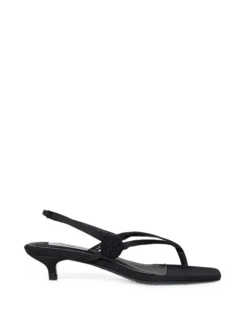 TOTEME crochet-appliqué thong sandals